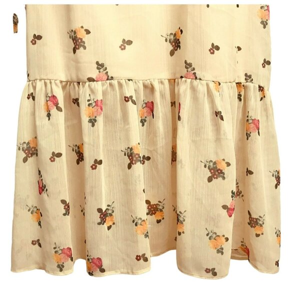 Miss Selfridge Floral Ruffled Open Back Cottagecore Tiered Lined Dress Sz 12 NEW - Picture 4 of 10